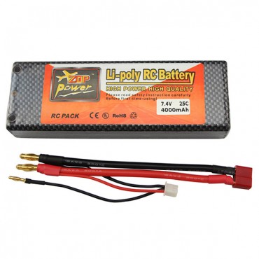 BATERIA DE LIPO ZOP POWER 2S 7.4V 4000MAH 25/50C HARD CASE ZP2S4000